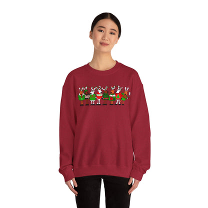 Reindeer Medley Sweatshirt Wine Red