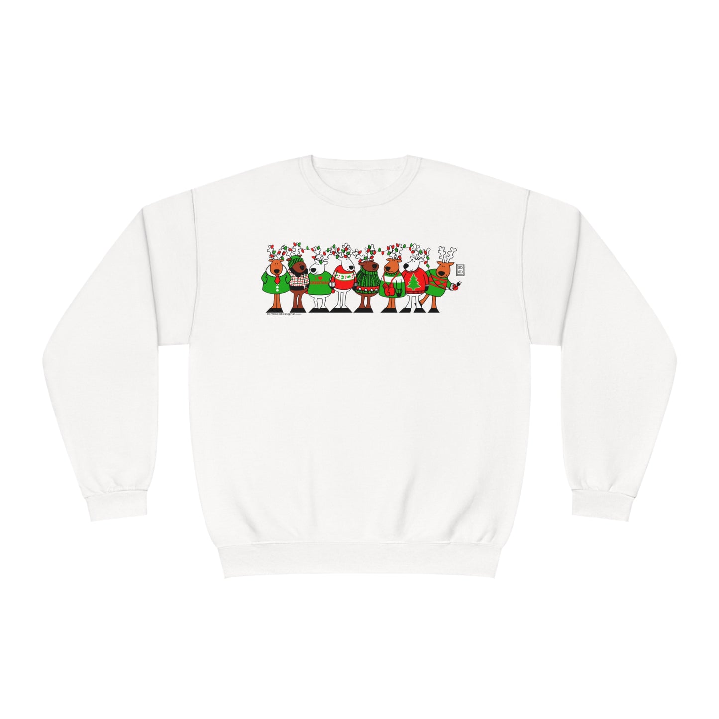 Reindeer Medley Sweatshirt White Snow