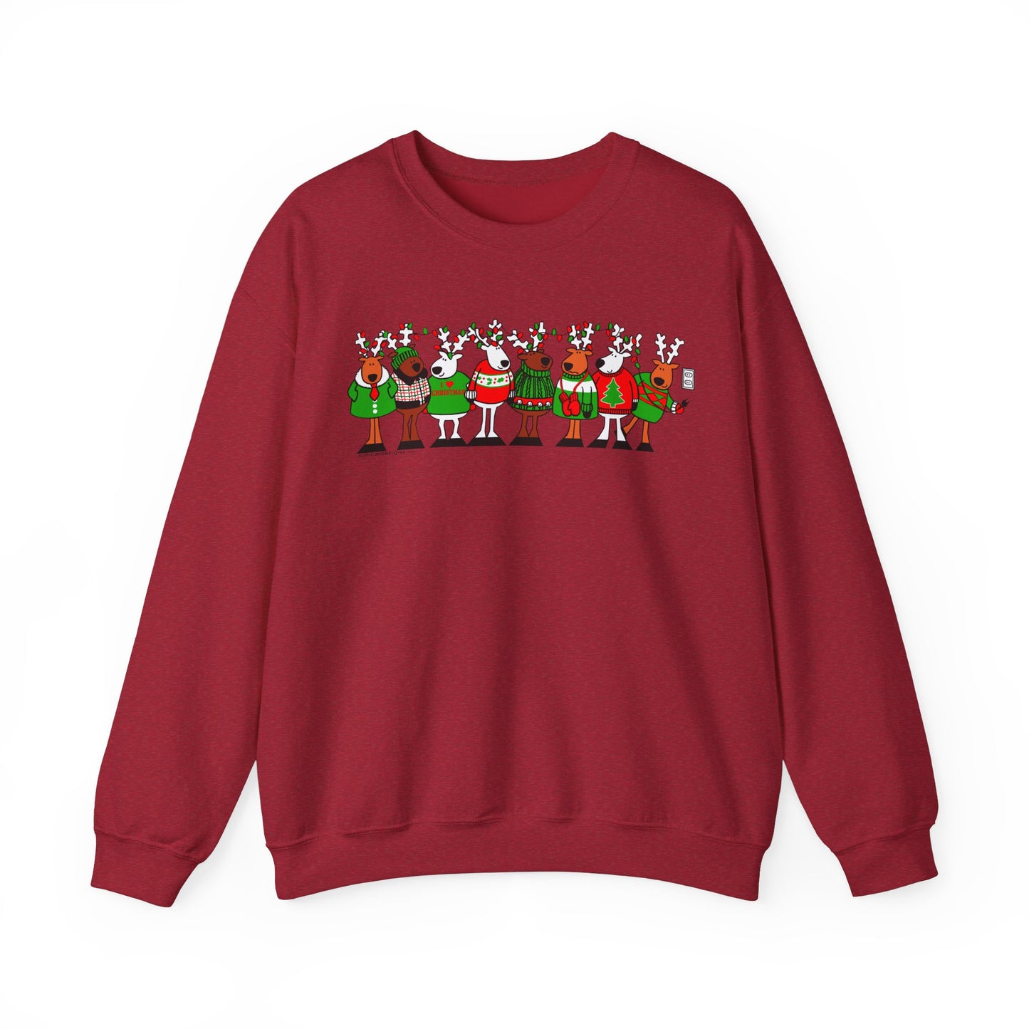 Reindeer Medley Sweatshirt Wine Red