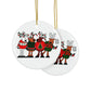 Reindeer Medley Ceramic Ornament