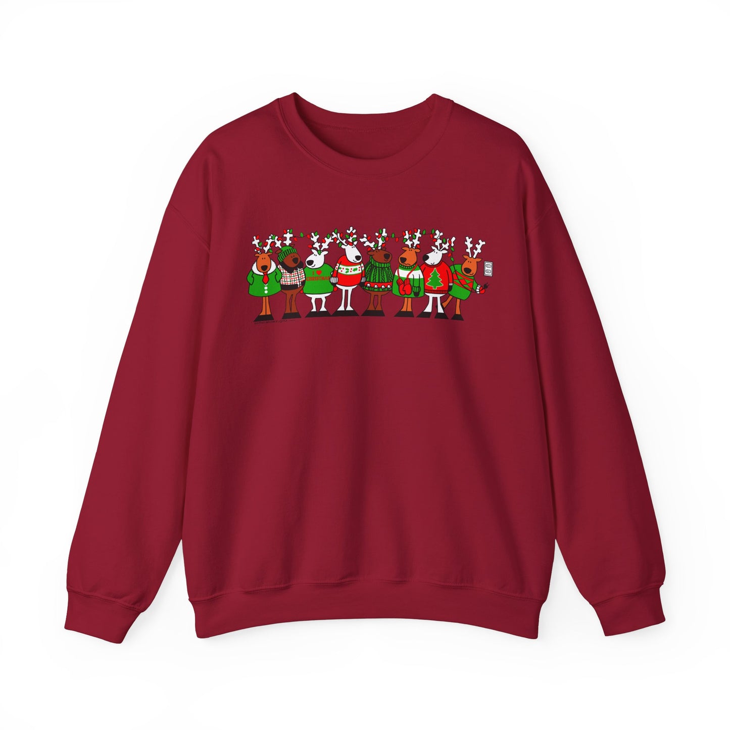 Reindeer Medley Sweatshirt Wine Red