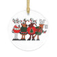 Reindeer Medley Clear Acrylic Ornament