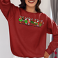 Reindeer Medley Sweatshirt Wine Red